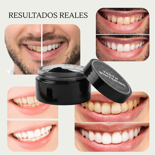 Blanqueador con carbón activo vegano + cepillo de bambú